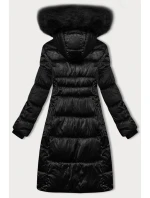 Zimná plus size prešívaná bunda s kapucňou S'west black (B8267-1) Zimná plus size prešívaná bunda s kapucňou S'west black (B8267-1)