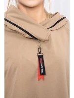 Oversize ťavia tunika na zips s kapucňou