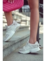 Sneakersy Sportowe Buty Damskie Beżowe Someday