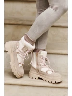 Botki Z Futerkiem Typu Baranek Beżowe Merilana