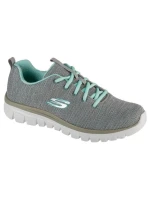 Dámska športová obuv Twisted Fortune W 12614-GYMN Grey with Turquoise - Skechers Dámska športová obuv Twisted Fortune W 12614-GYMN Grey with Turquoise - Skechers