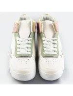 Bielo-pastelové členkové dámske tenisky sneakers (WH2122)