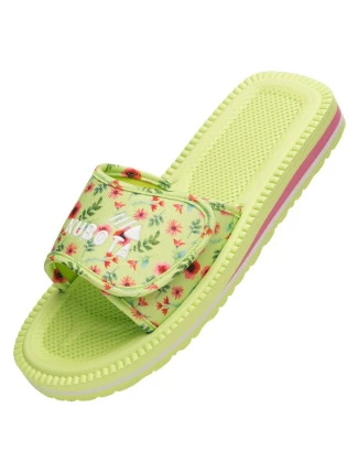 Kubota Klapky na suchý zips pestrofarebná kvetinová zelená K25SS-100-001-18-1
