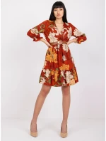 Šaty LC SK 22K 3039.51P tmavo oranžová