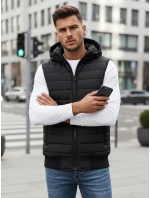 Pánska čierna vesta FashionStreet TX4235