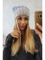 Paris fleecová čiapka K212 modrá+sivá