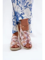 Sandały Damskie Z Eko Skóry W Kwiaty Multikolor Tosmelia