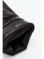 Dámské kozačky na podpatku s obráceným límcem a přezkami Jessae Černé