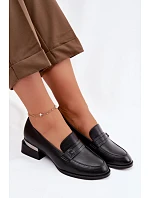 Dámské polobotky na klocku Vinceza 58625 Černé