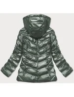 Zelená prešívaná bunda pre prechodné obdobie (BR9790-10)