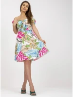 Šaty DHJ SK 15836.51 biela a modrá