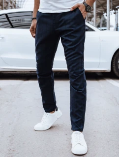 Pánske ležérne tmavomodré nohavice FashionStreet UX4395