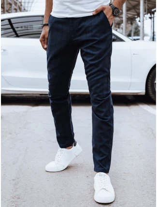Pánske ležérne tmavomodré nohavice FashionStreet UX4395