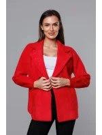 Krátky červený prehoz cez oblečenie typu alpaka (CJ65)