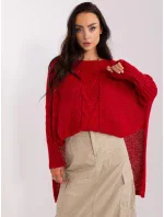 Jumper TW SW BI 559.45 tmavo červená