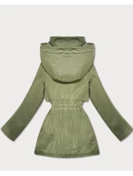 Dobre vyzerajúca khaki rovná bunda s kapucňou a nohavicami do pása (KK60418-3#) Dobre vyzerajúca khaki rovná bunda s kapucňou a nohavicami do pása (KK60418-3#)