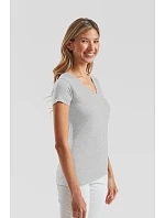 Fruit of the Loom Lady-Fit Iconic 150 V-Neck T Dámske tričko s výstrihom do V 16.1444 biele Fruit of the Loom Lady-Fit Iconic 150 V-Neck T Dámske tričko s výstrihom do V 16.1444 biele