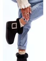 Śniegowce Ocieplane Z Klamrą Czarne Dulca