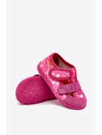 Kapcie Milami Dziecięce Na Rzepy W Serduszka Różowe Reathiana