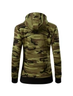 Camo Mikina na zips maskáčová zelená