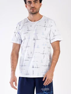 Pánske pyžamové šortky Sailboat