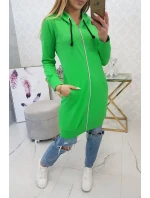 Mikina s kapucňou svetlo zelená