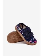 Kapcie Barefoot Dziewczęce Flamingi Milami Granatowe Saphira