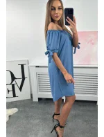 Tmavé džínsové šaty bez rukávov Tmavé džínsové šaty bez rukávov