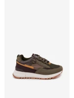 Buty Sportowe Sneakersy Męskie Big Star RR174280 HI-POLY SYSTEM Ciemnozielone