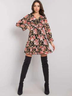 Šaty DHJ SK 12220 2.14P čierna a ružová