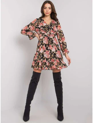 Šaty DHJ SK 12220 2.14P čierna a ružová