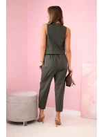 Súprava vesta + nohavice khaki