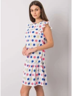 Šaty LK SK 506950.02P biela a modrá Šaty LK SK 506950.02P biela a modrá