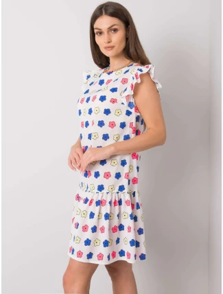 Šaty LK SK 506950.02P biela a modrá Šaty LK SK 506950.02P biela a modrá