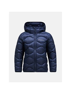 Detská péřová bunda Peak Performance Jr Helium Down Hood Jacket, farba tmavomodrá