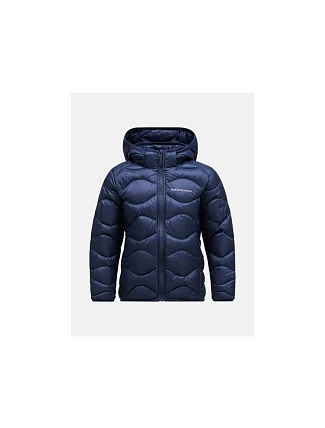 Detská péřová bunda Peak Performance Jr Helium Down Hood Jacket, farba tmavomodrá
