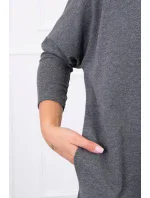 Oversize blúzka grafitová melanž