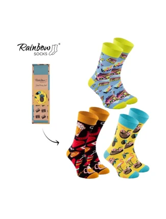 Skarpetkowy Zestaw PARTY BOX 3 Pary Rainbow Socks