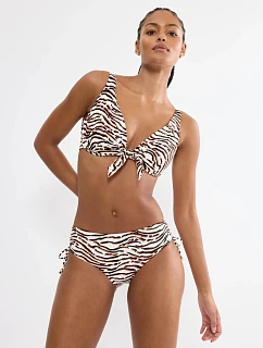 Horná časť plaviek Summer Wild W animal WHITE – TRIUMPH