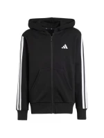Detská mikina adidas Essentials Full-Zip čierno-biela JD6494