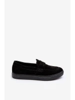 Pánske semišové mokasíny Zazoo 1574 Black
