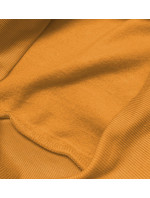 Dámska tepláková mikina v horčicovej farbe so sťahovacími lemami (W01-26)
