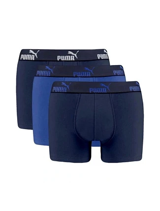 Boxerky Puma, pánske boxerky, balenie po 3 kusoch, modré, tmavomodré Boxerky Puma, pánske boxerky, balenie po 3 kusoch, modré, tmavomodré