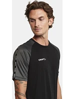 Craft Teamwear Squad Go Contrast Jersey M Pánske kontrastné športové tričko 82.2725 čierna/žulová Craft Teamwear Squad Go Contrast Jersey M Pánske kontrastné športové tričko 82.2725 čierna/žulová