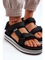 Damskie Sandały Na Platformie Lee Cooper LCW-24-05-2753 Czarne