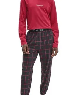 Pánske pyžamo NM2178E - V5N - vínová - Calvin Klein