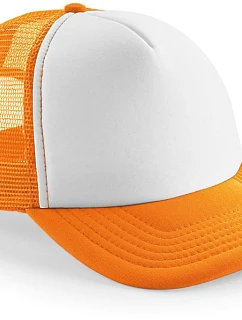 Beechfield B 645 5-panelová čiapka Vintage Trucker 53.0645 oranžová/biela