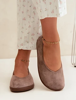Dámske balerínky Barefoot Taupe Hollin