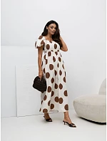 Šaty IR SK LD2575 4.15 bielo-hnedé