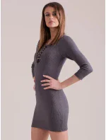 Šaty EN SK 3762.03 tmavo šedá